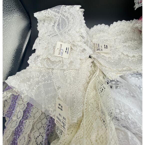 VTG Lace lot 46+ Yards Ruffled edging crochet bridal Nordstrom white color sew - Picture 5 of 14